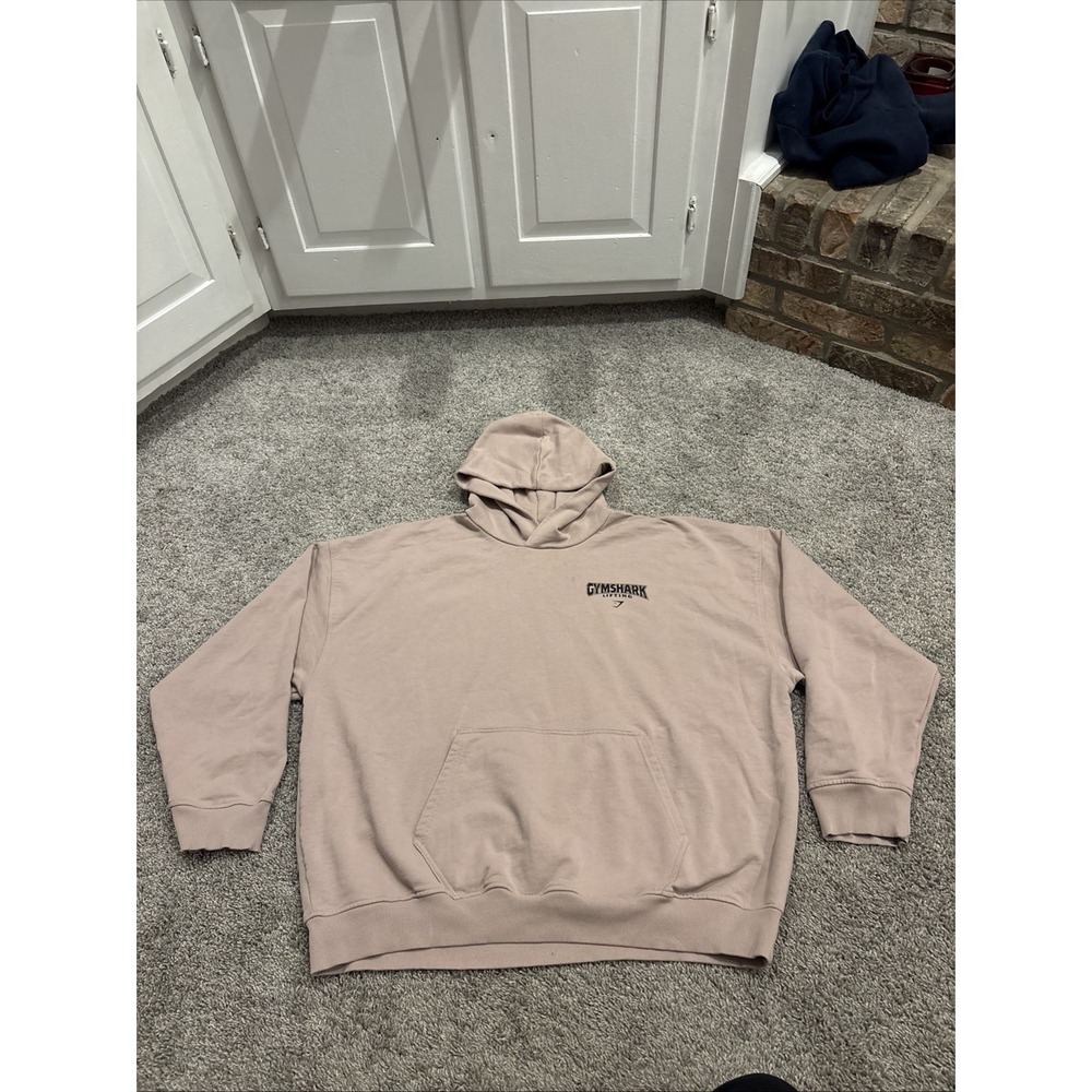 Gymshark Hoodie Adult 3XL Pink Heavyweight Lifting Club Pullover Sweatshirt Mens